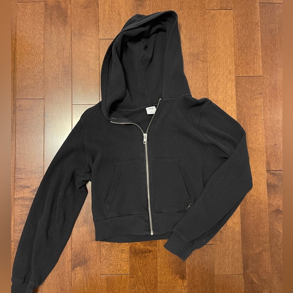 Aritzia waffle zip up